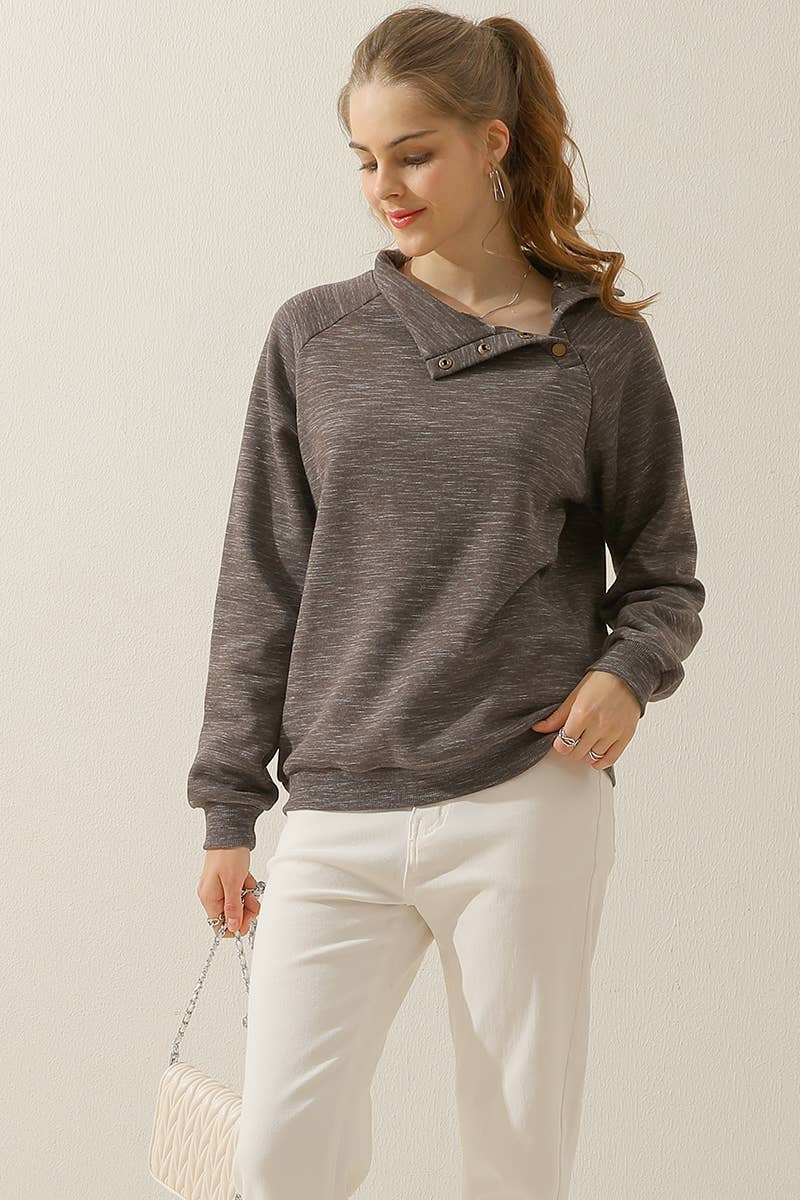 CWTTL901-P_PLUS SIZE TURTLE NECK RAGLAN?SLEEVES SWEATSHIRT