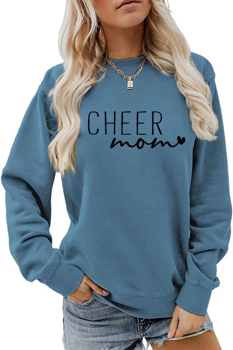 CWTSTL0492_WOMEN LETTER PRINT LONG SLEEVE CASUAL SWEATSHIRT