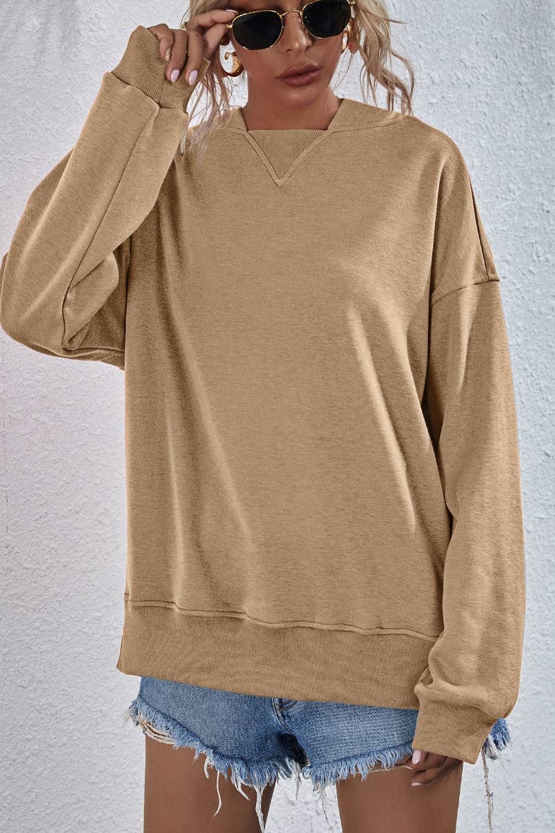 CWTBLL2619_WINTER CASUAL FLEECE LONG-SLEEVED HOODIE