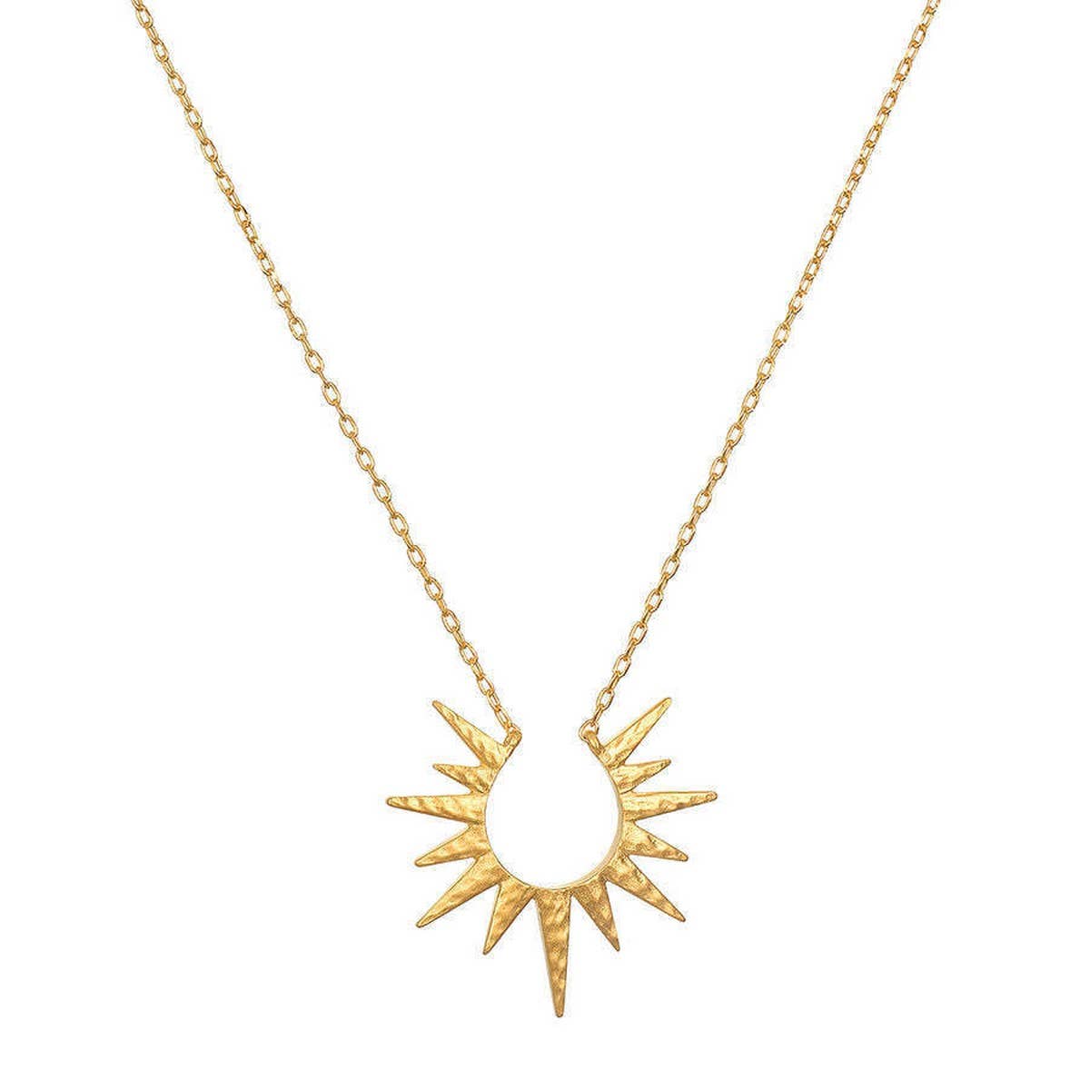 Sun and Moon Double Layered Evil Eye Necklace