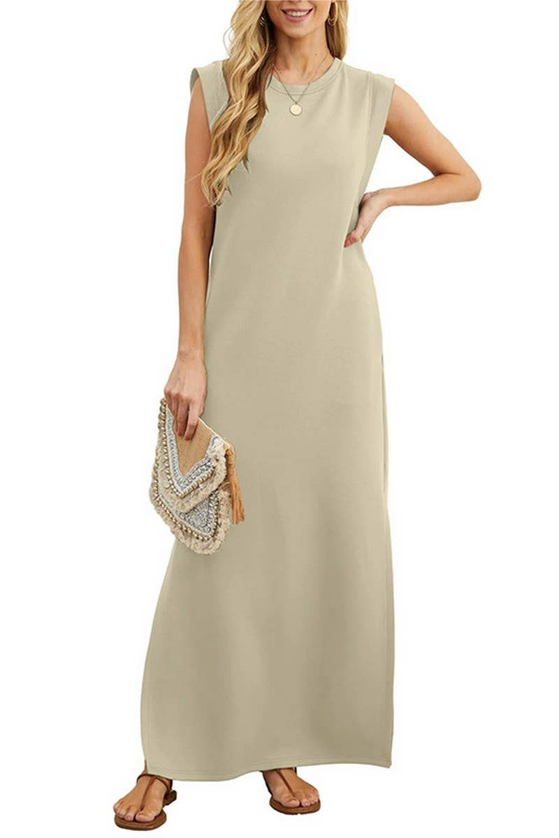 CWDMD01054_WOMEN'S SUMMER CASUAL LOOSE LONG DRESS