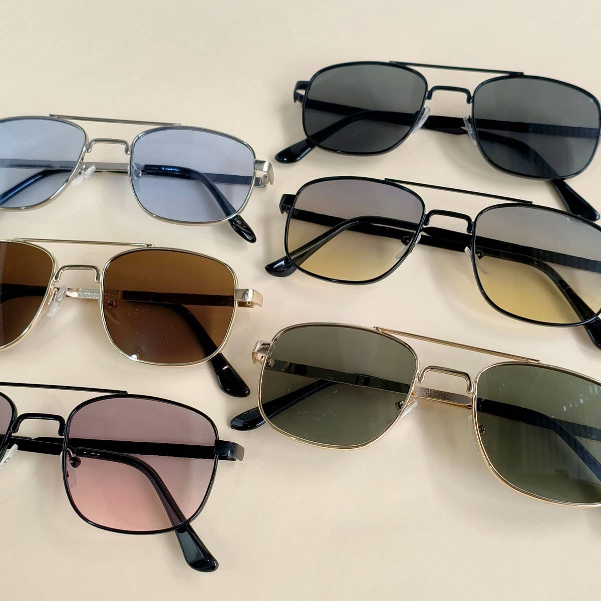 FLAT TOP FRAME SQUARE SUNGLASSES