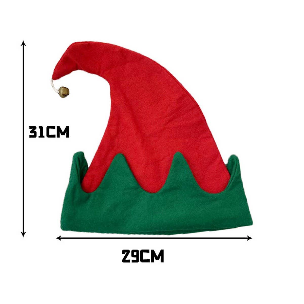 CWAH4079_CHRISTMAS ATMOSPHERE BELL ELF HAT