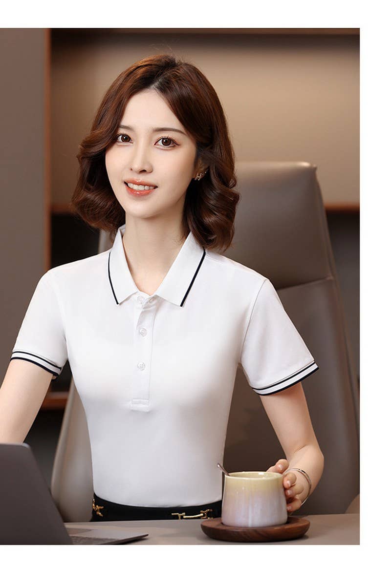 CWTBLS02449_EFFORTLESS STYLE SOLID POLO GOES WITH EVERYTHIN