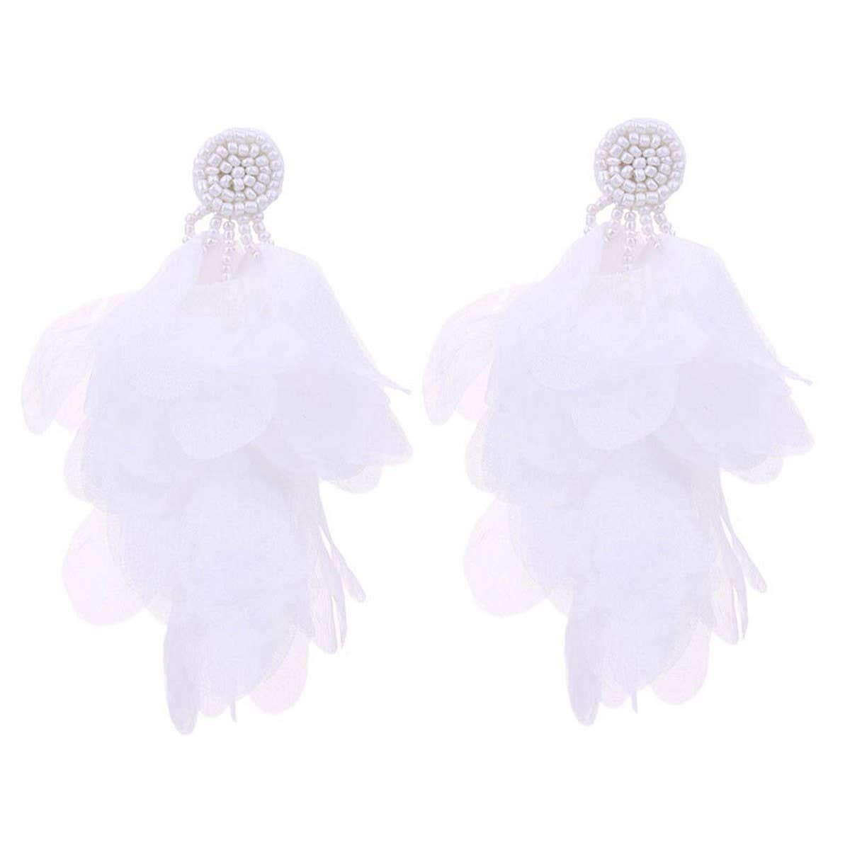 Handmade Fabric Tassel Earrings Bold Statement