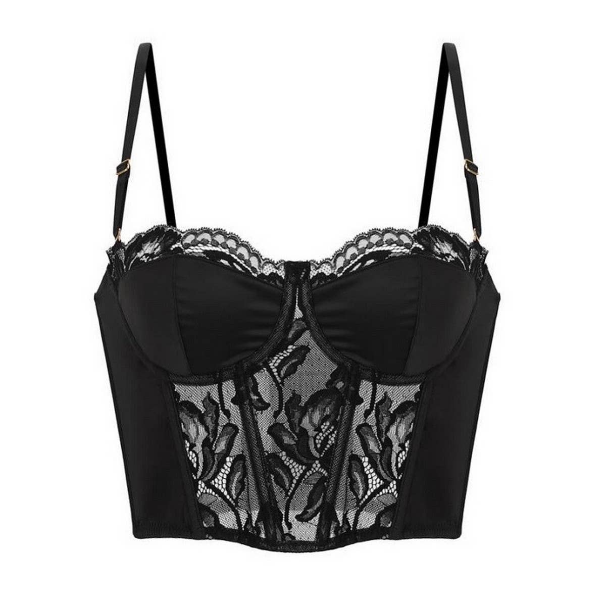 LACE EDGE SEXY LINGERIE SHAPING LONG BRA