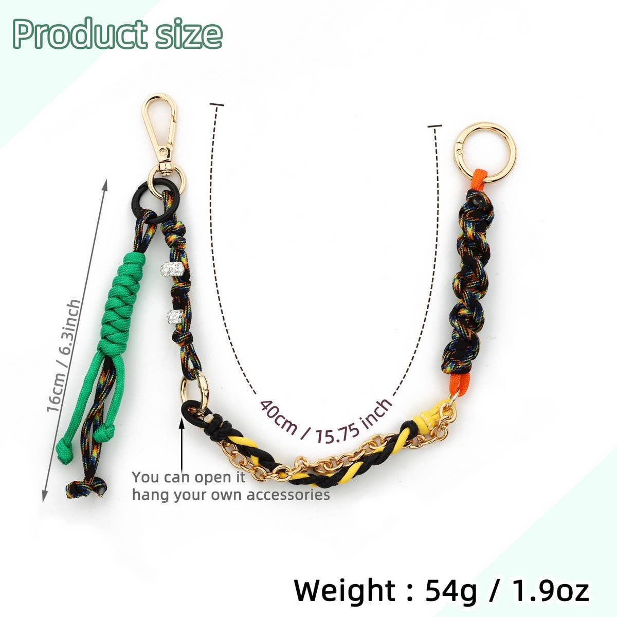 Leather Woven Keychain Handcrafted Bag Charm_CUAB00439