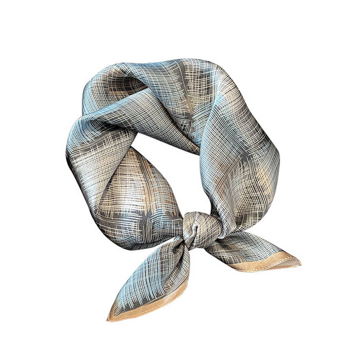 Chic Striped Silk Scarf ? Women’s Square Shawl