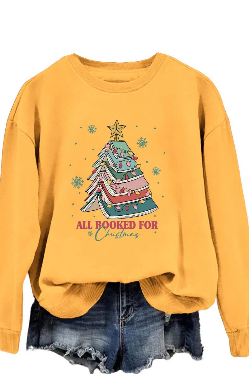 CWTBLL01325_LETTER PRINT CREW NECK CHRISTMAS SWEATSHIRT