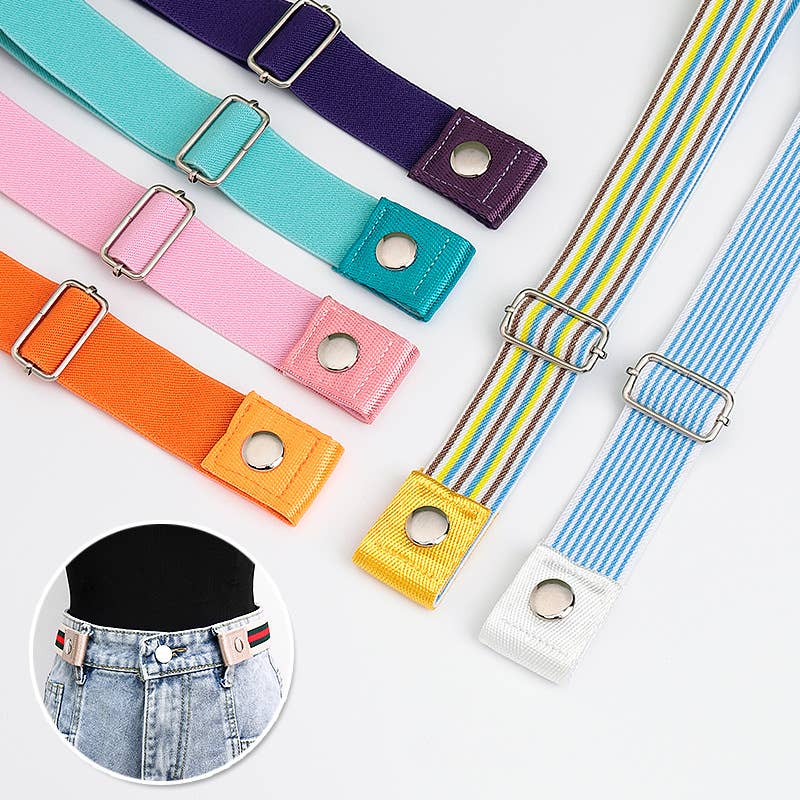 SEAMLESS WOVEN BUCKLELESS ELASTIC CANVAS BELT_CWABE0673