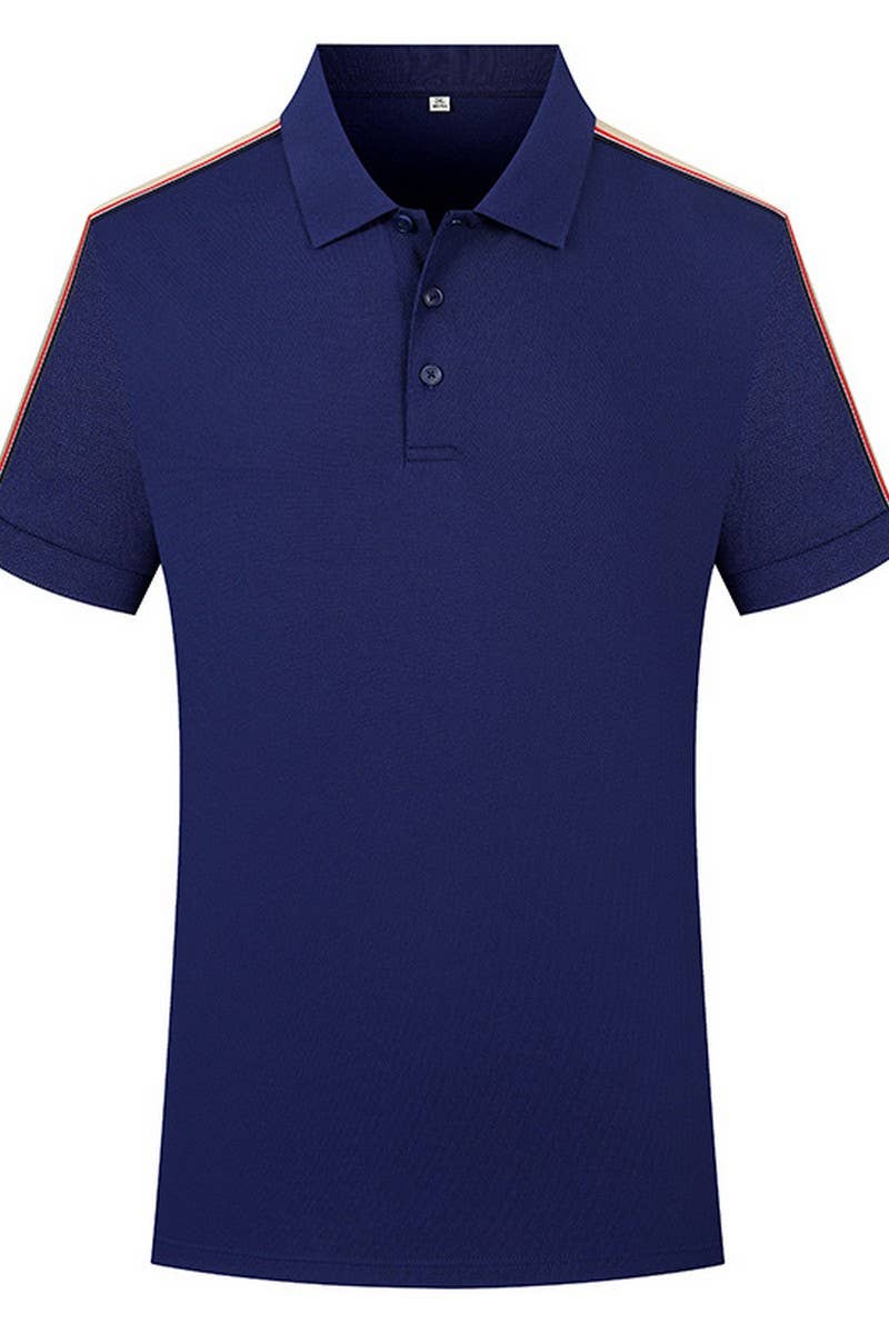 CWTBLS02442_BUTTON-DOWN LAPEL CASUAL POLO SHIRT