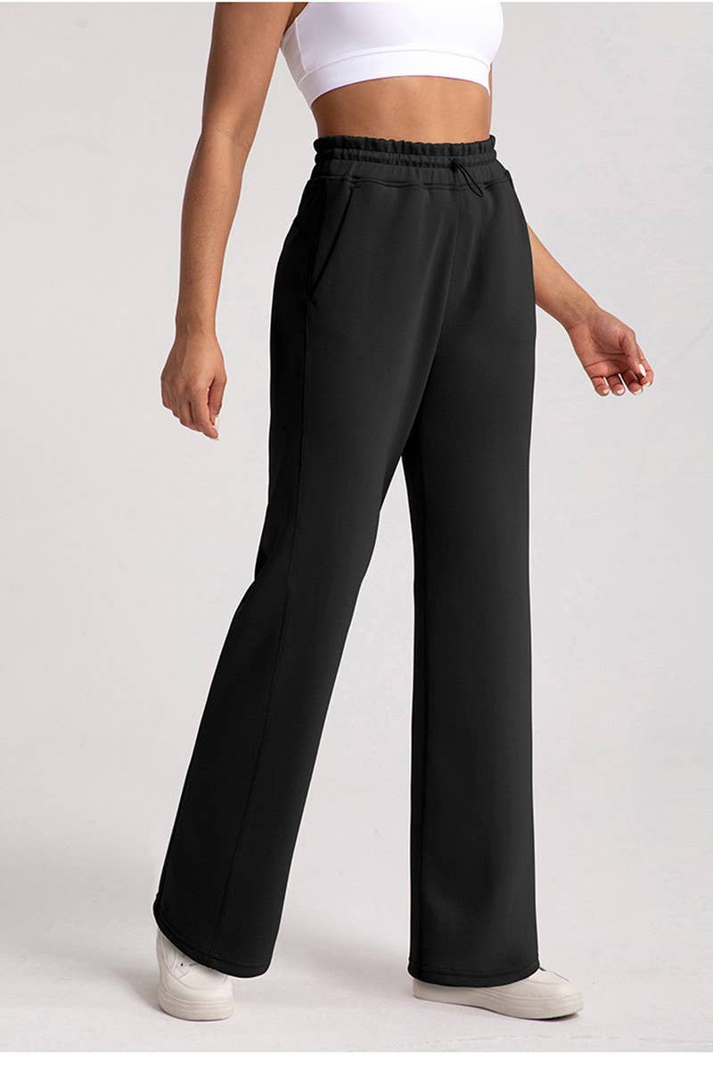 CWBLP1511_MODAL LOOSE HIGH WAIST STRAIGHT PANTS