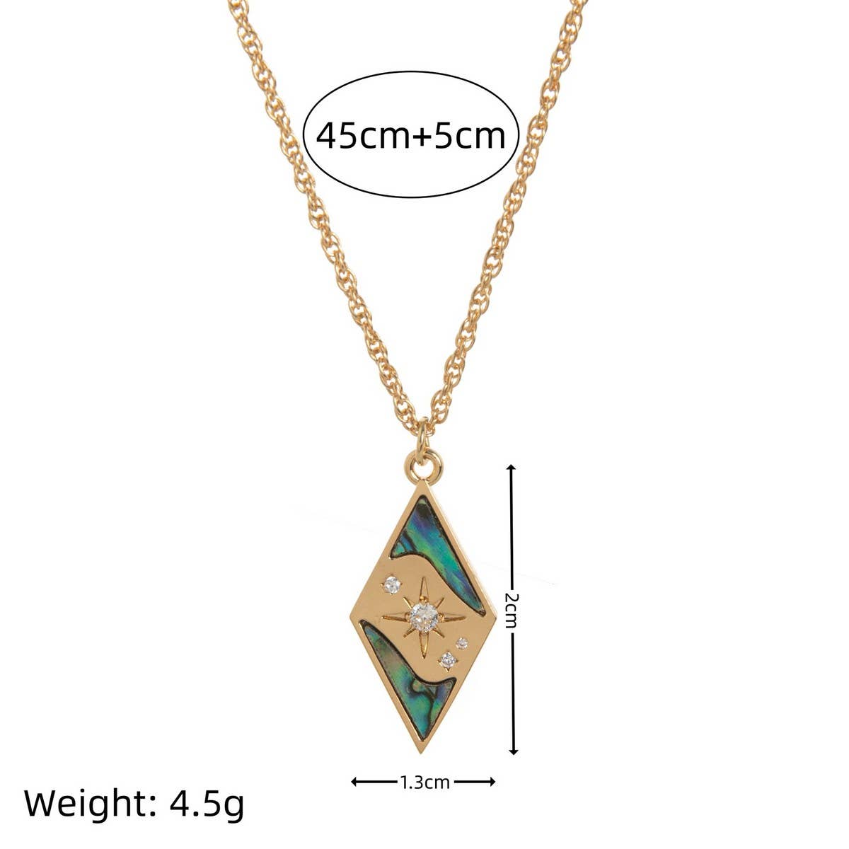 Star & Moon Pendant ??Long Statement Necklace_CWMM6970
