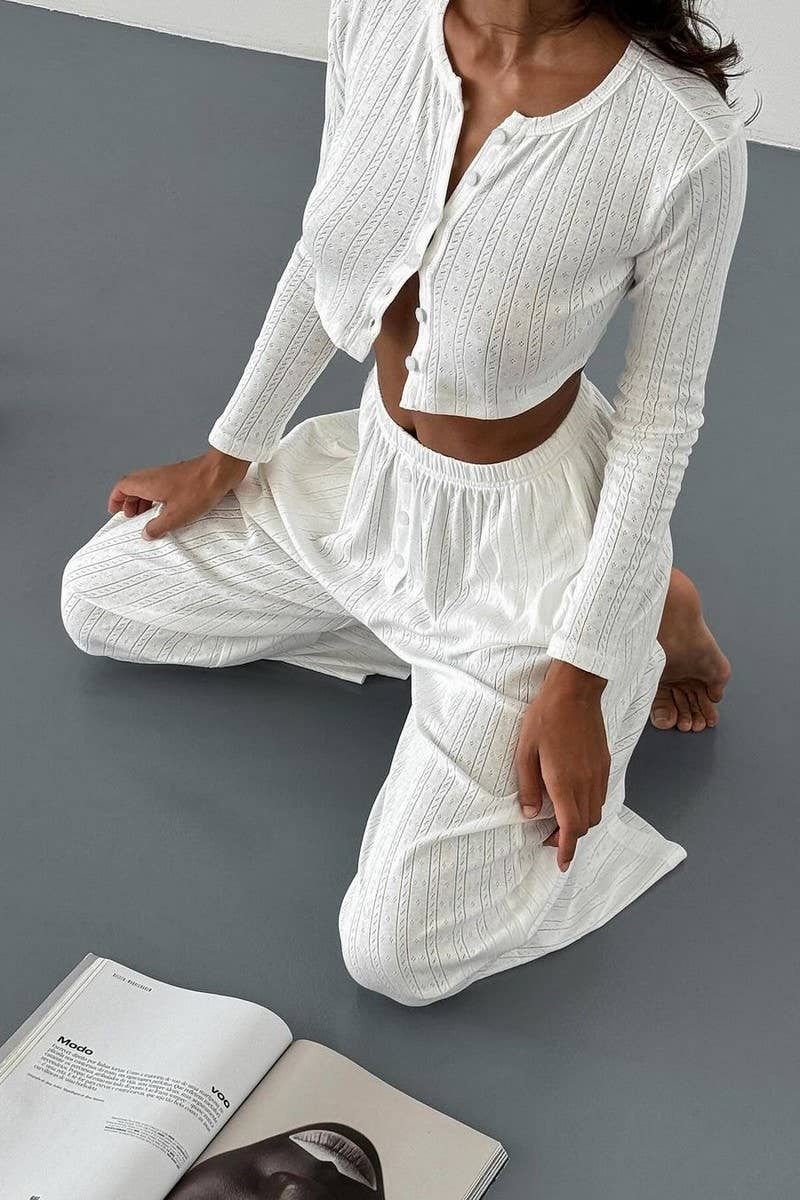 CWSPJ0276_LONG-SLEEVED TROUSERS PAJAMAS TWO-PIECE SET