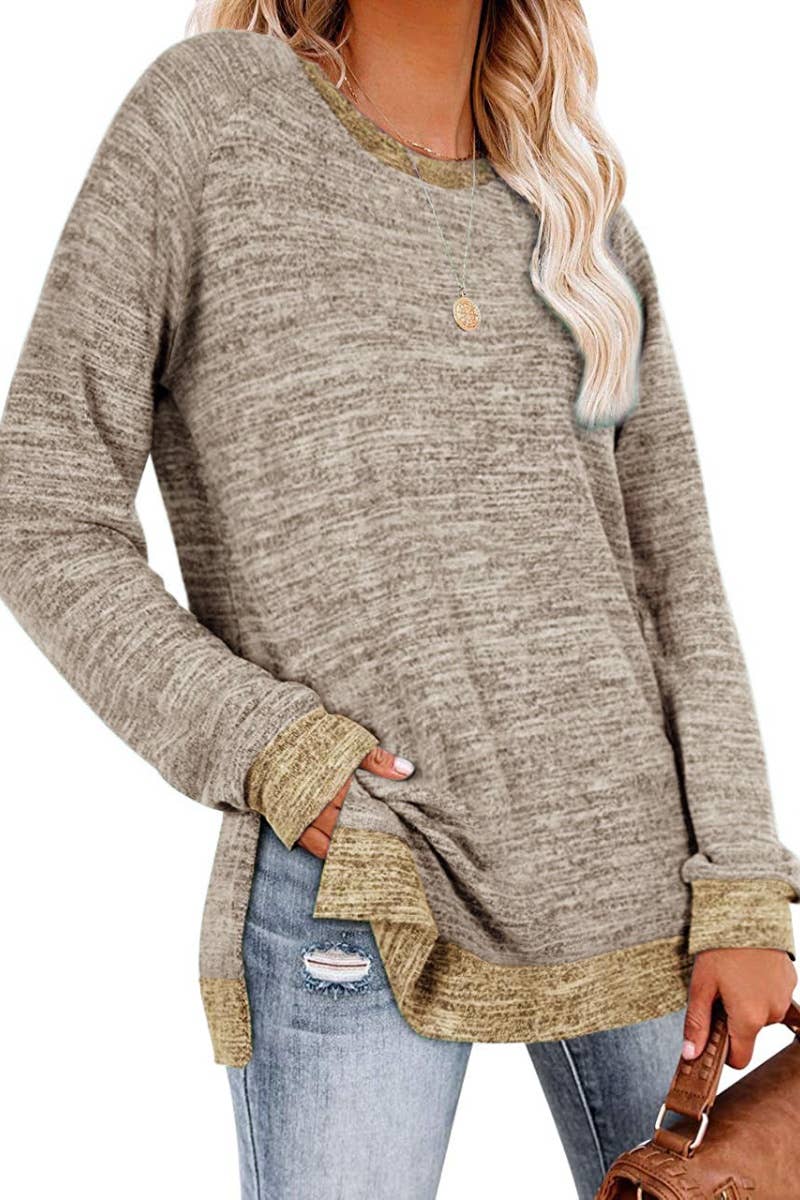 CWTBLL1889_CREW-NECK LONG-SLEEVED JUMPER WITH A SLIT