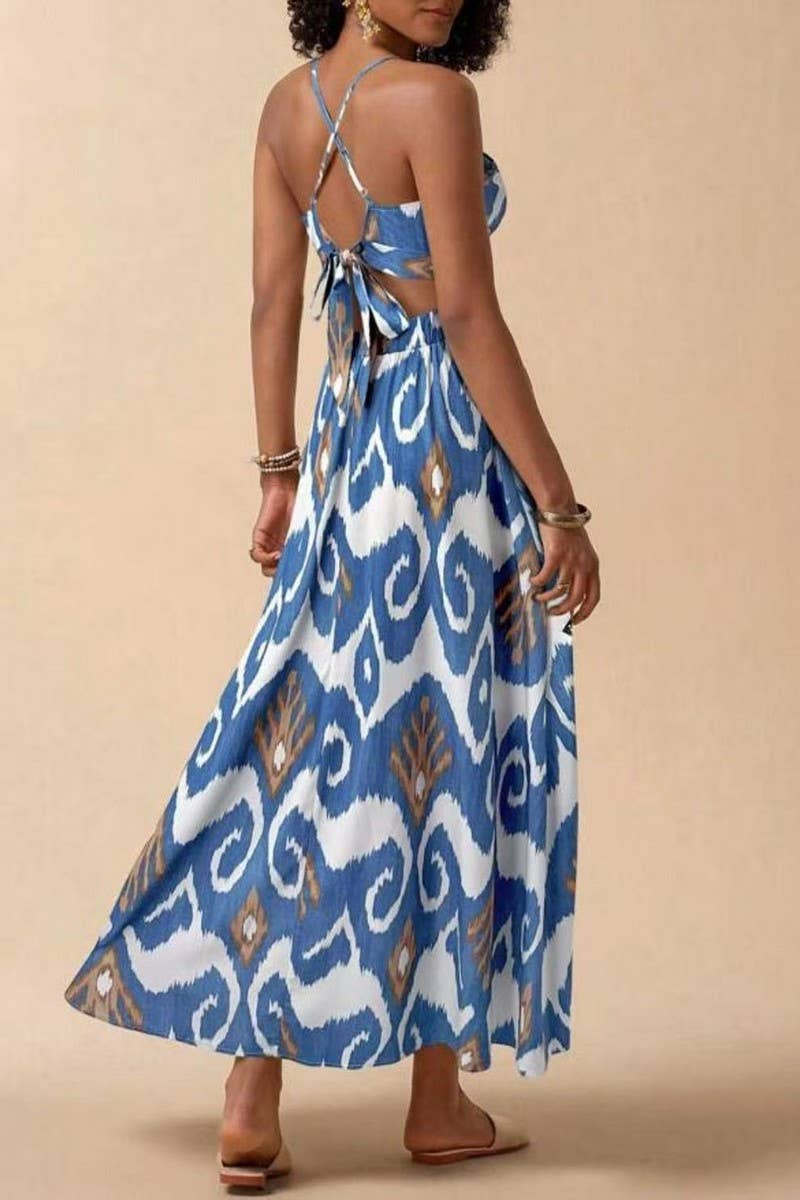 CWSTB2012_ELEGANT FLORAL CAMI TOP & SPLIT SKIRT SET