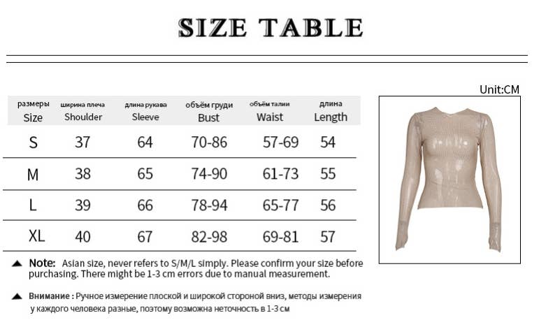 CWTBLL3289_ROUND NECK RHINESTONE GLITTER LONG SLEEVE TOP