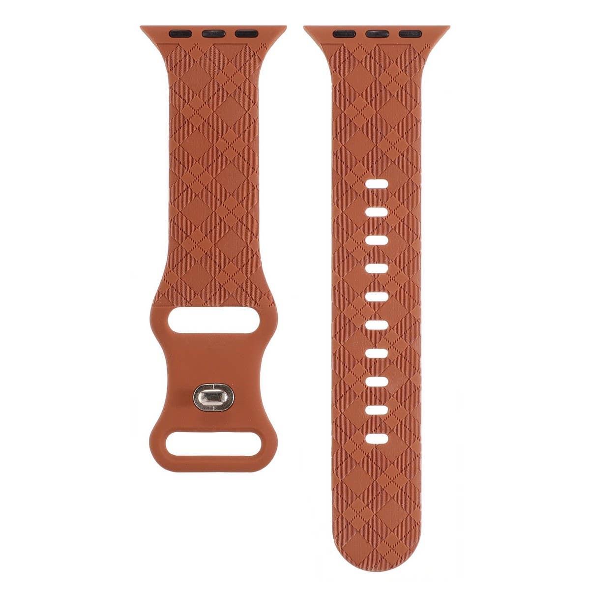 APPLE WATCH9-1 ENGRAVED CHECKERED SILICONE STRAP_CWWW0052