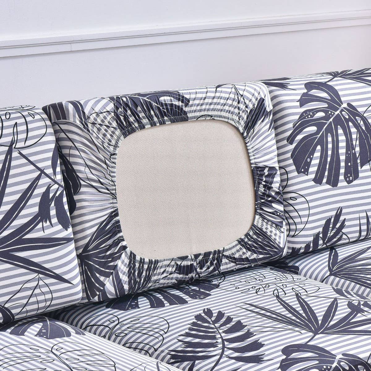 Stretch Printed Sofa Cover, Full Wrap Design_CWMM8308