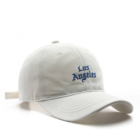 SOFT TOP VINTAGE LETTER EMBROIDERED PEAKED CAP_CWAH1284
