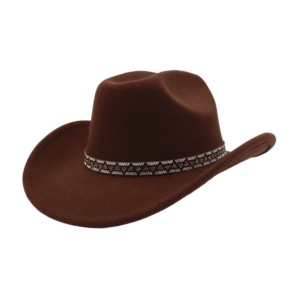 Couple Wool Fedora Jazz Hat Western Ethnic Style_CWAH04411