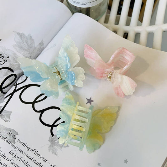 CWAHA1544_MULTICOLOR DOUBLE BOW HAIR CLAW CLIP