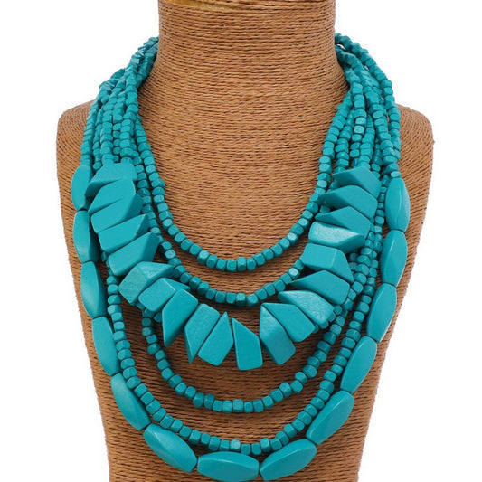 BOHEMIAN RICE BEADS COLORFUL ETHNIC NECKLACE_CWMM4389
