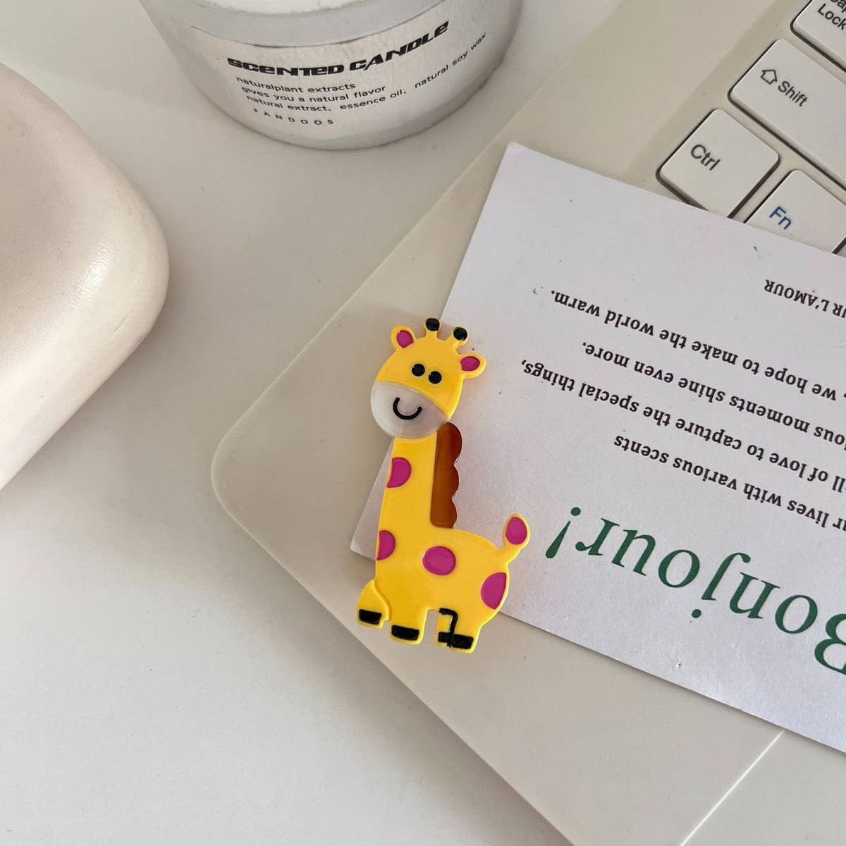 CWAHA07740_CUTE DOG ANIMAL ACETATE HAIR CLIP FOR GIRLS