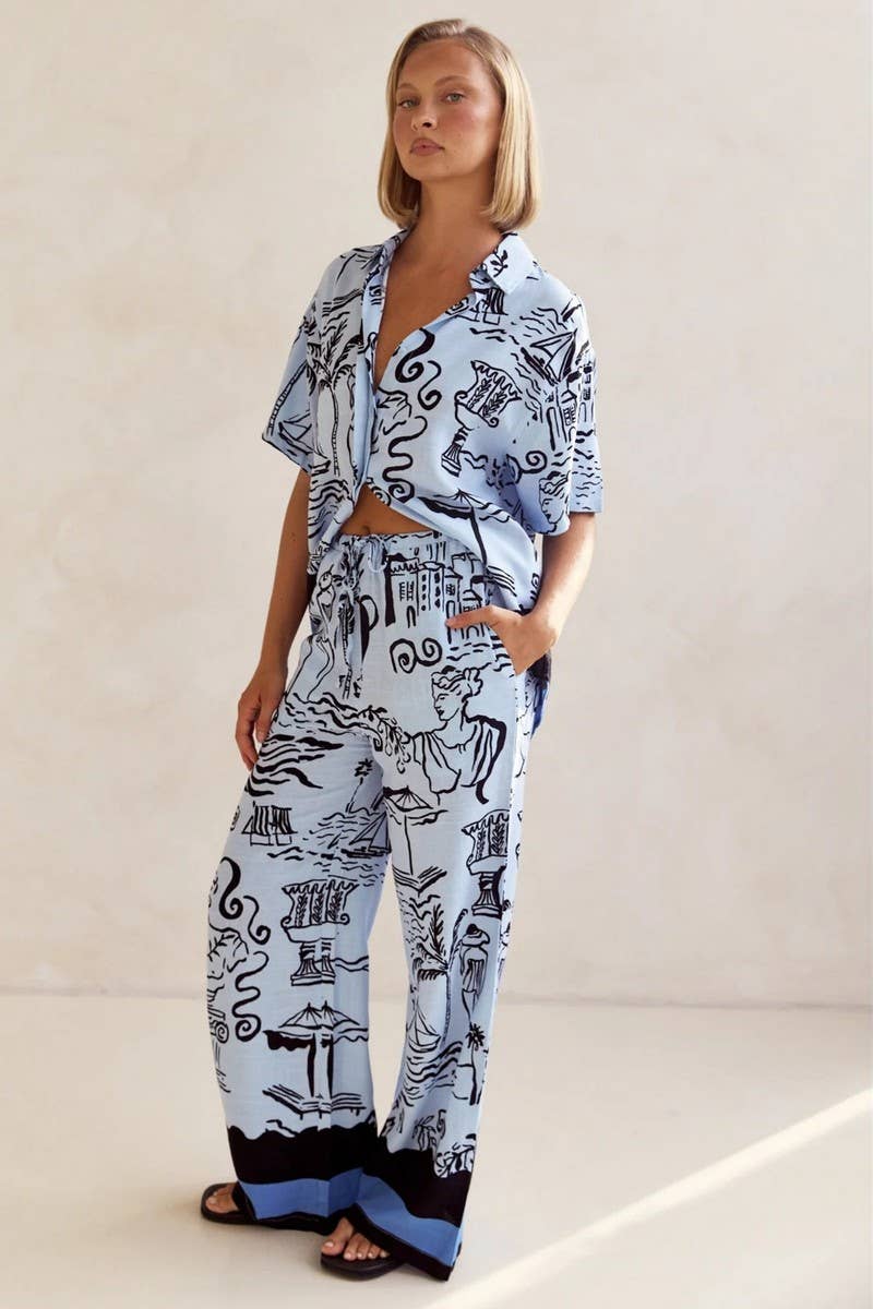 CWSS1205_SUMMER HOME WEAR FASHION CASUAL SUIT