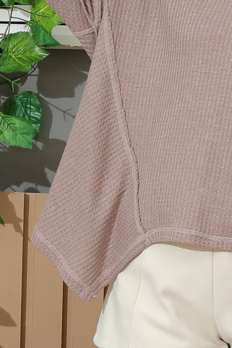 CWTTL1471_Casual Loose Fit Long Sleeve Tops