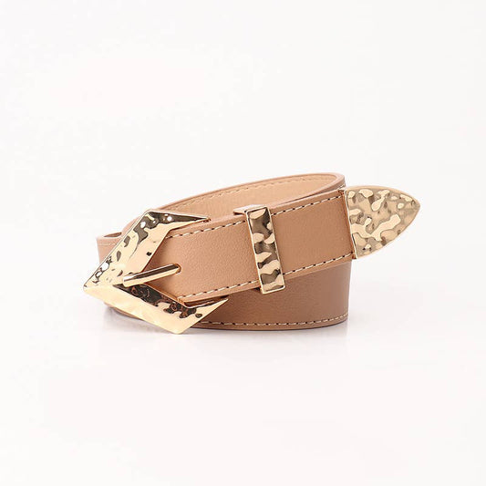 Retro simple and trendy alloy buckle belt