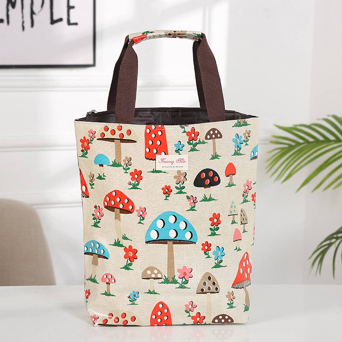 WATERPROOF FLORAL MULTI-LAYER CANVAS SHOULDER BAG_CUAB0189