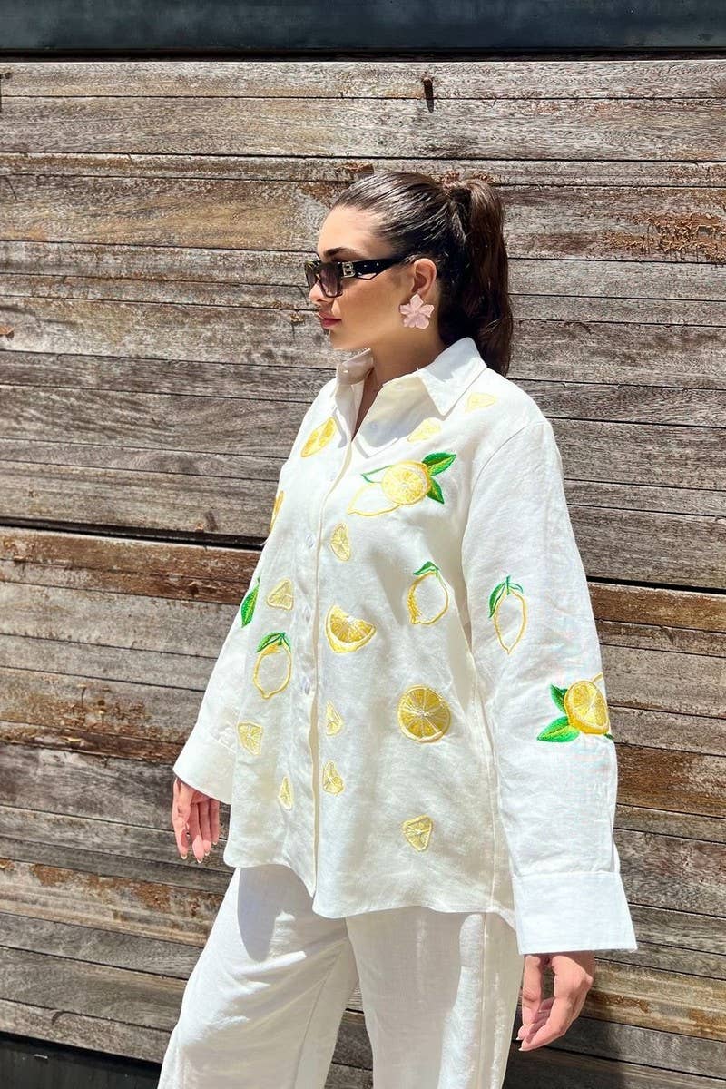 CWSTB1949_EMBROIDERED LONG SLEEVE SHIRT AND PANTS SET