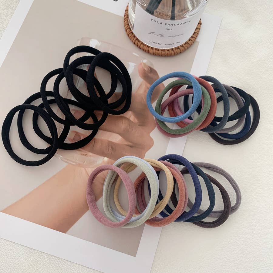 Seamless scrunchie 10 pieces with high elastic hair cord