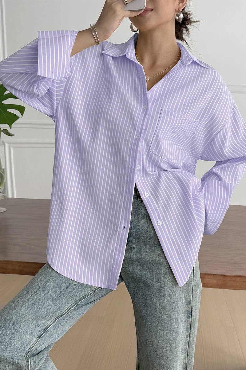 CWTSTL01003_CASUAL VACATION STRIPED LONG SLEEVE SHIRT