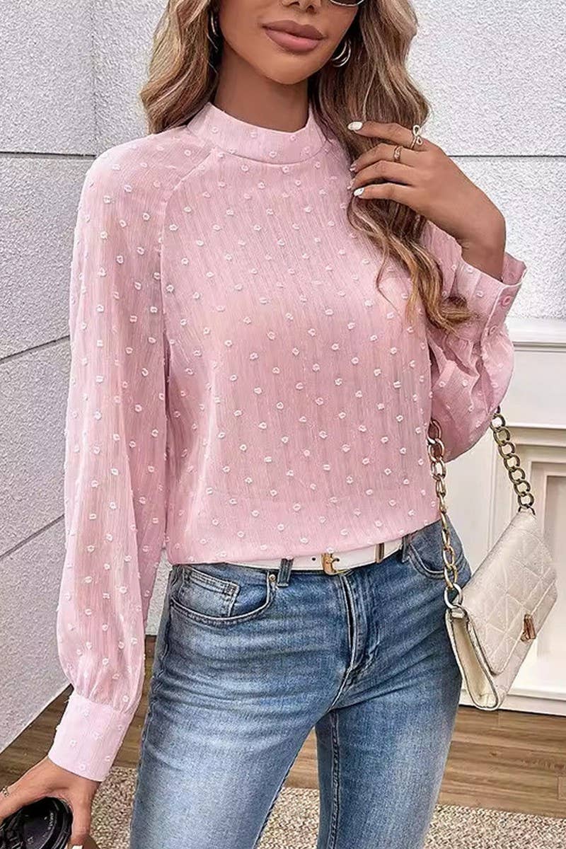 CWTBLL3847_LONG SLEEVE CUTOUT DETAIL PULLOVER SHIRT