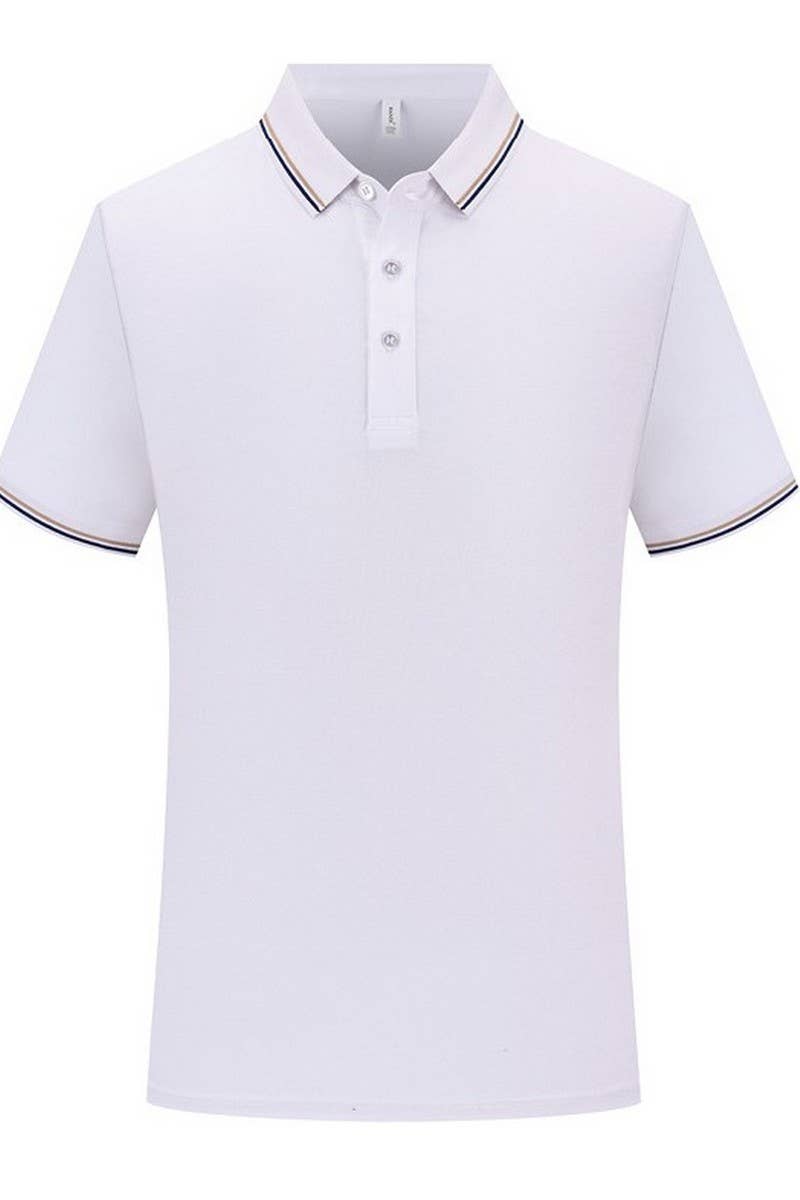 CWTBLS02446_BREATHABLE POLO SHORT SLEEVE CASUAL T-SHIRT