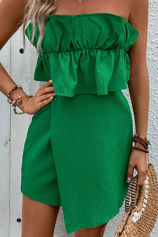 CWSJS0879_SOLID COLOR TUBE TOP JUMPSUIT