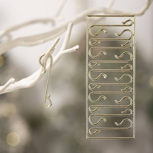 CWMM10179_GOLD AND CLEAR S HOOKS FOR CHRISTMAS TREE ORNAMENT