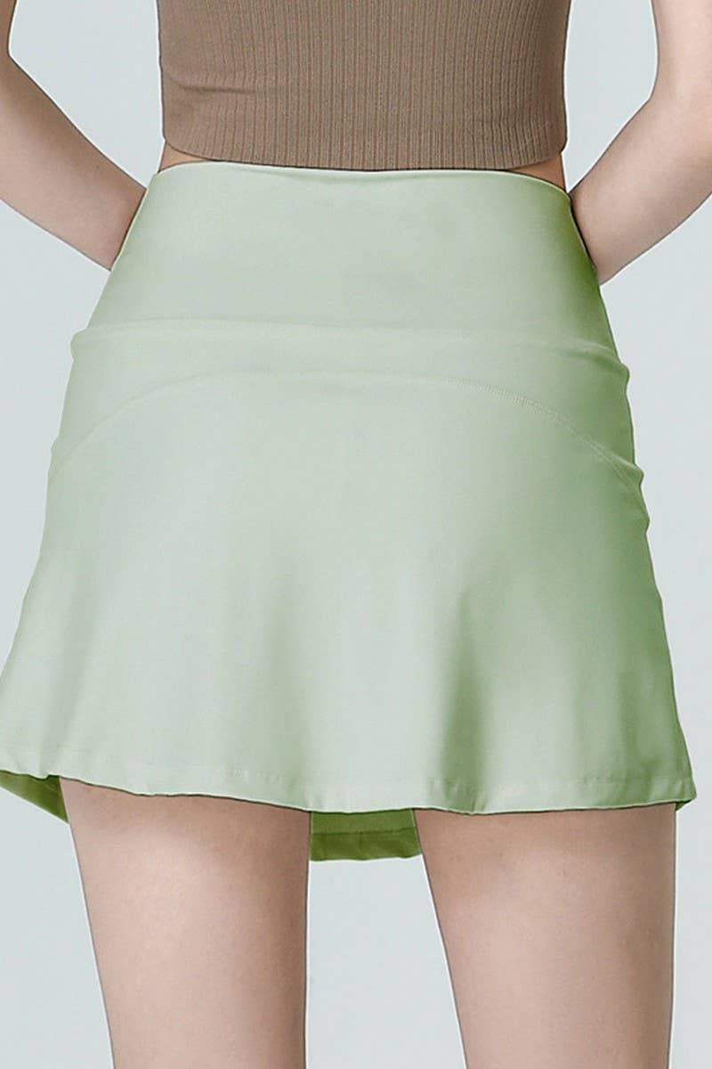 CWBSS0170_HIGH WAISTED ANTI SLIP YOGA FITNESS SKIRT