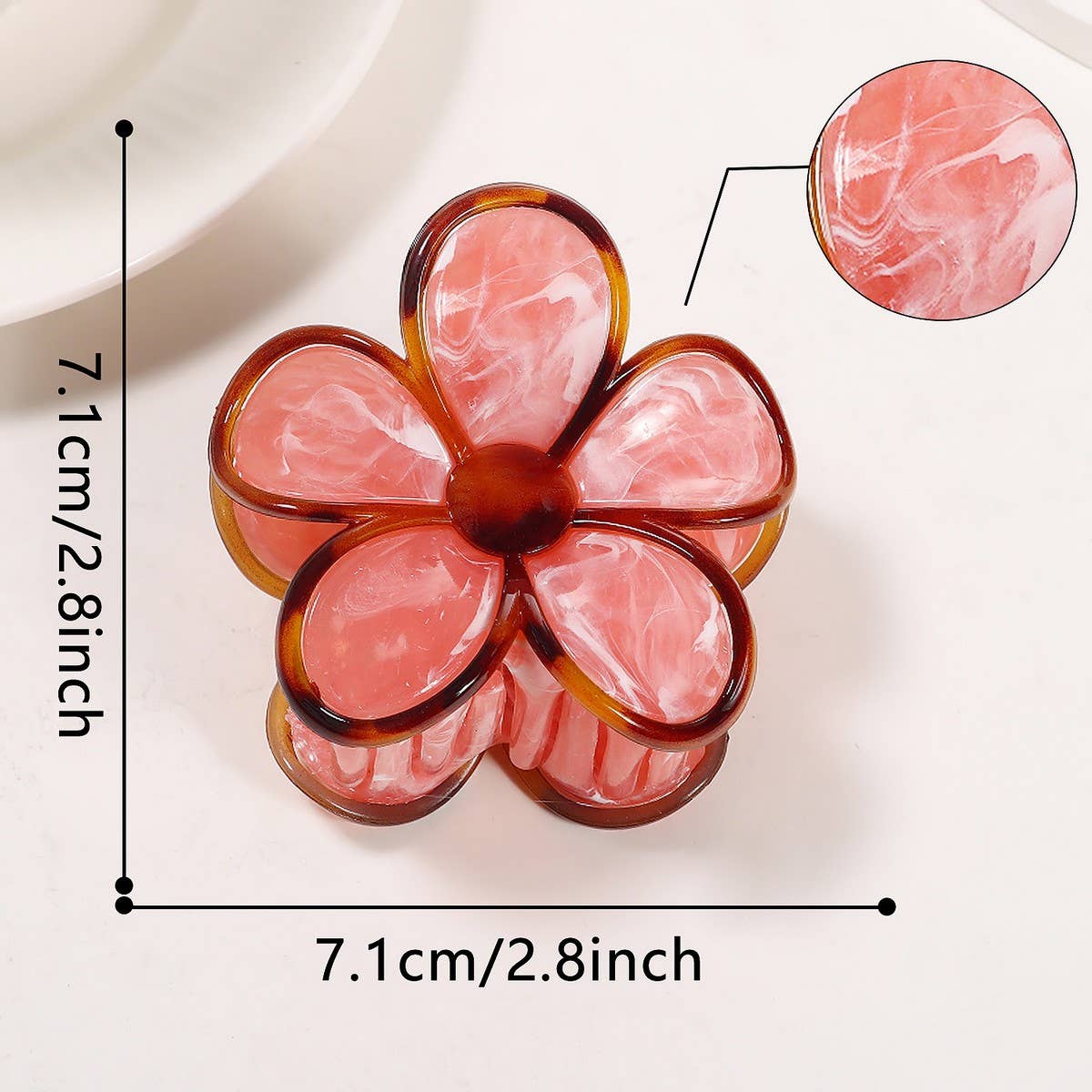 GOLD FLORAL FLOWER HAIR CLAW CLIPS FOR FALL_CWAHA0681