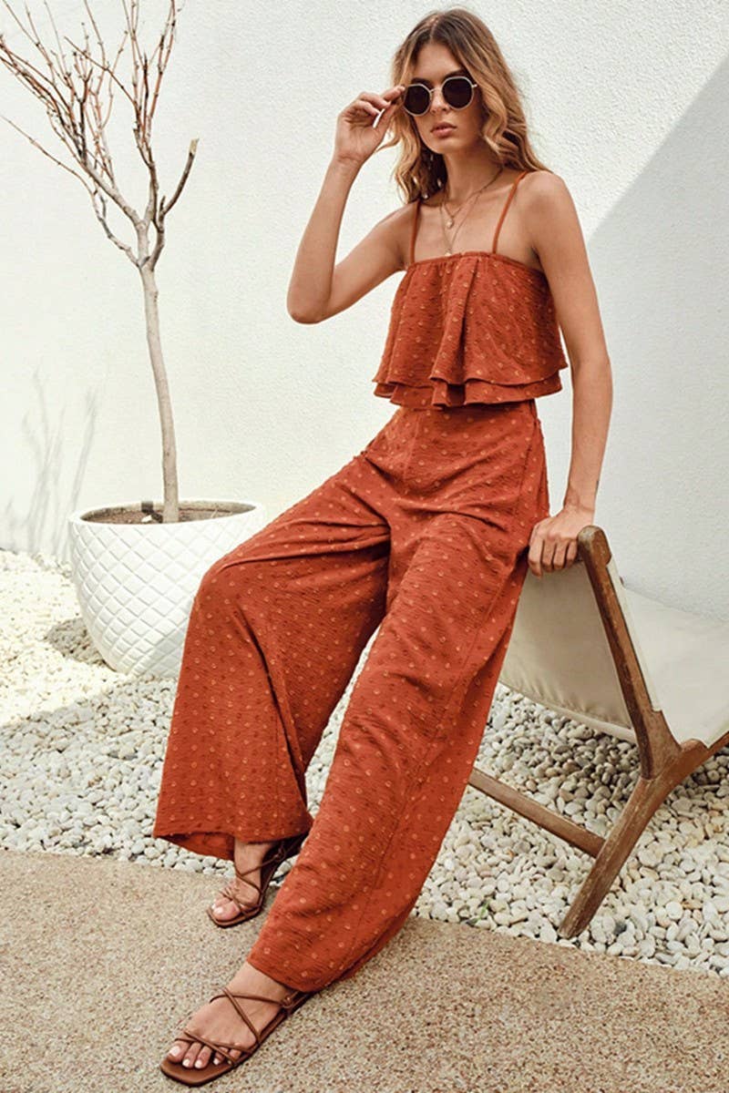 CWSS1229_SUMMER VEST BELLY-BARING WIDE-LEG PANTS SUIT
