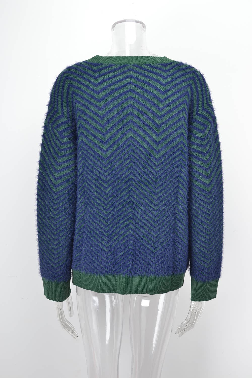 CREW-NECK PULLOVER LONG-SLEEVED KNIT SWEATER