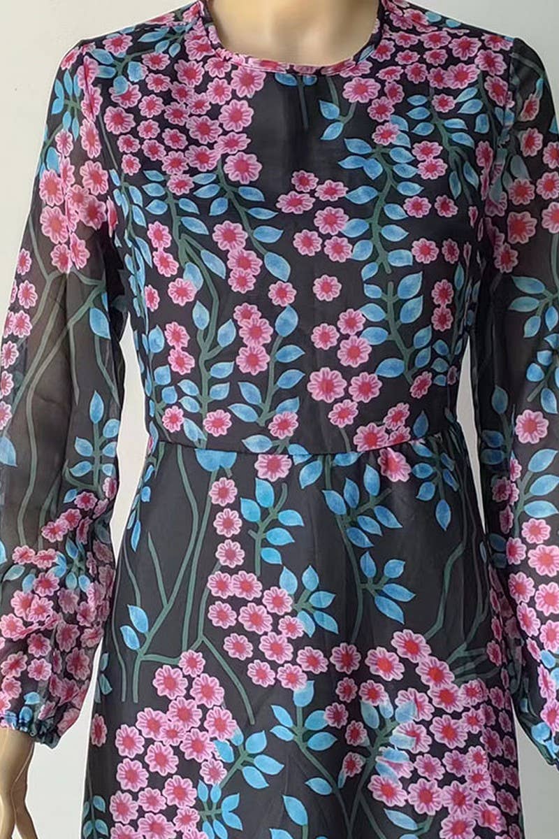 CWDMD01238_SEXY BACKLESS SLIM-FITTING PRINTED DRESS