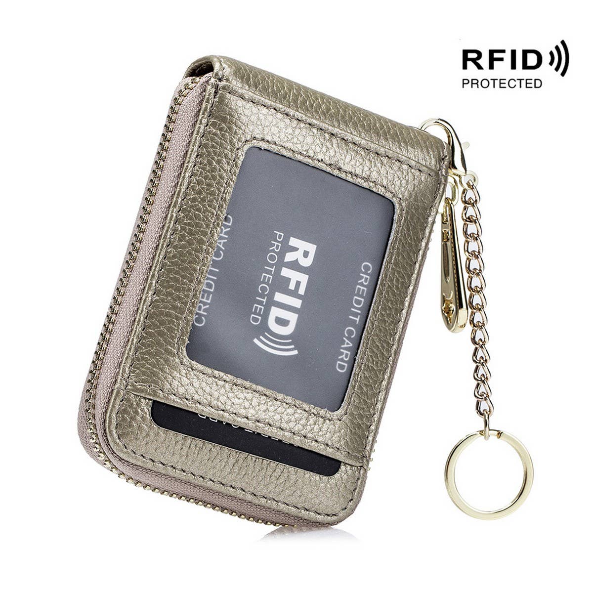 KEYCHAIN GENUINE LEATHER MULTIFUNCTIONA CARD HOLDER_CWAB3833