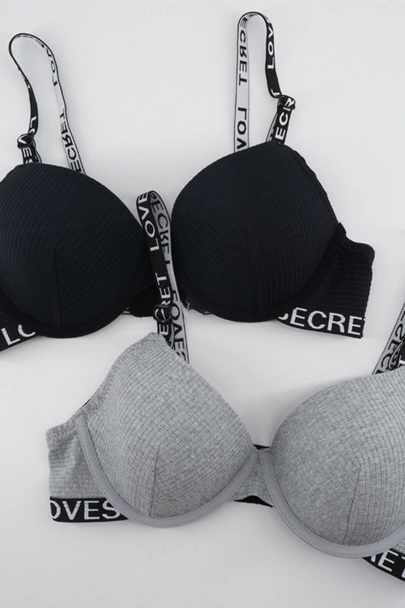 CWMU00269_BLACK COTTON UNDERWIRE SUPPORT BRA