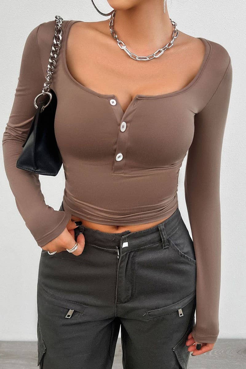 CWTTL1965_SPRING AND SUMMER CASUAL SLIM FIT V-NECK T-SHIRT