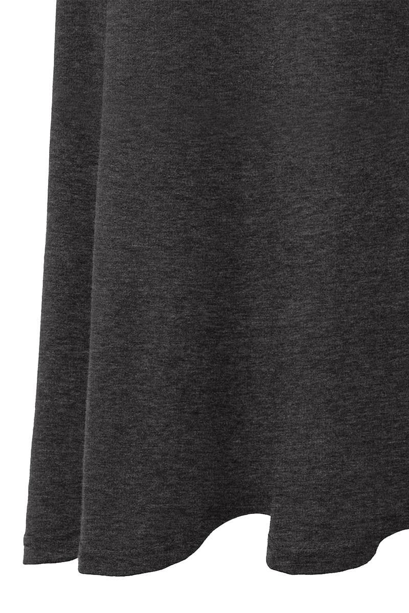 AWBMS204_High Waist Elastic Flared Midi Skirt