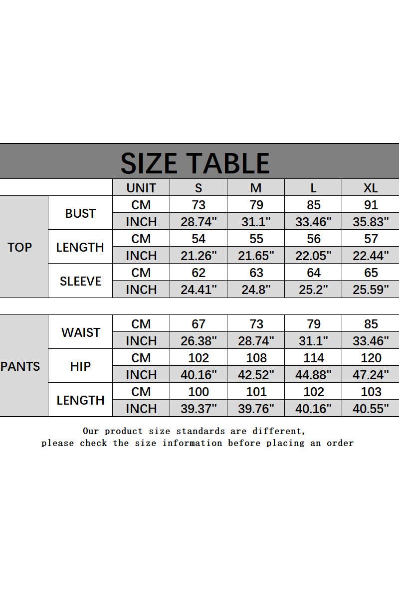 CWSTB00484_FALL WOMEN 2 PIECE LOUNGE SET ASYMMETRICAL TOP