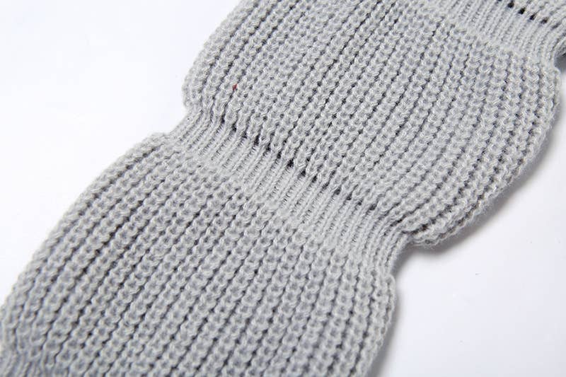 DESIGN SENSE LANTERN SLEEVE SHORT CROP SWEATER